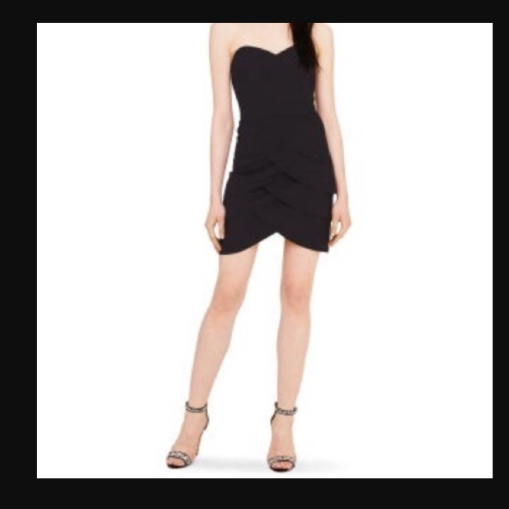 Club Monaco Black Scalloped Dress